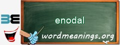 WordMeaning blackboard for enodal